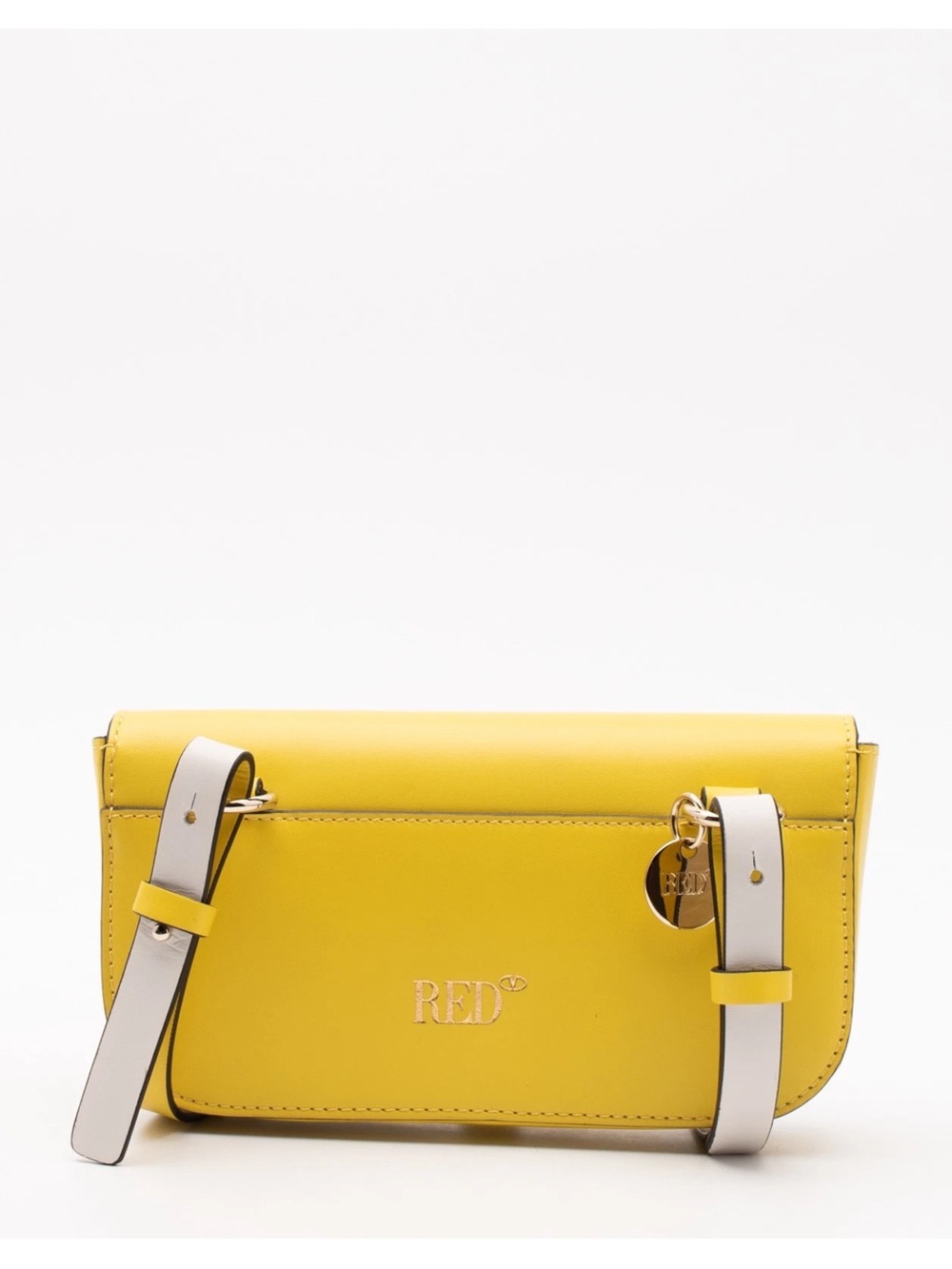 RED VALENTINO Leather Crossbody Bag Adjustable Strap Magnetic Flap - Picture 3 of 16
